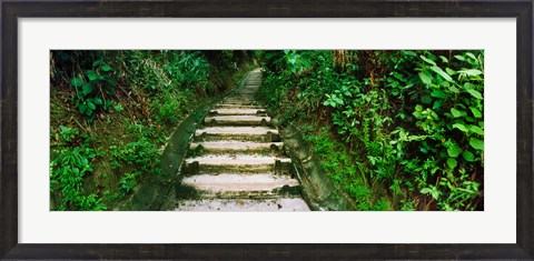 Framed Steps leading to a lighthouse, Morro De Sao Paulo, Tinhare, Cairu, Bahia, Brazil Print