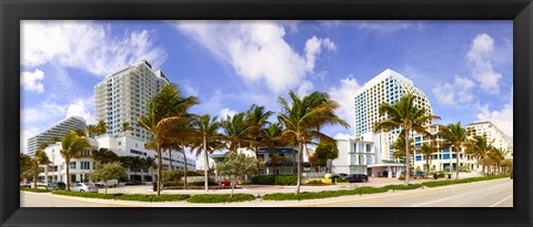 Framed Hotel in a city, Fort Lauderdale, Florida, USA Print