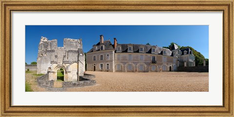 Framed Facade of an abbey, La Chartreuse Du Liget, Loire-et-Cher, Loire, Touraine, France Print