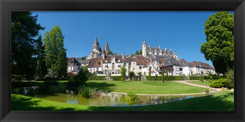 Framed Royal Apartments and Collegiate Church of Saint Ours, Loches, Loire-et-Cher, Loire, Touraine, France Print