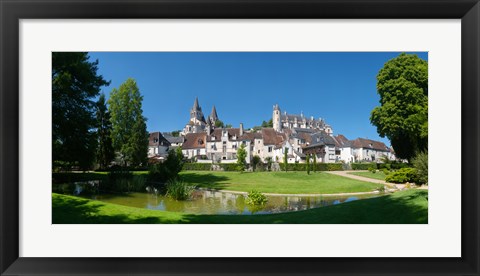 Framed Royal Apartments and Collegiate Church of Saint Ours, Loches, Loire-et-Cher, Loire, Touraine, France Print