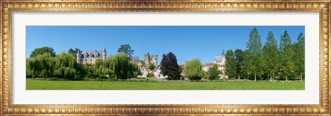 Framed Castle on a hill, Chateau De Montresor, Montresor, Indre-Et-Loire, Pays-De-La-Loire, Touraine, France Print