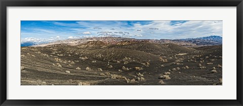 Framed Ubehebe Lava Fields, Ubehebe Crater, Death Valley, Death Valley National Park, California, USA Print