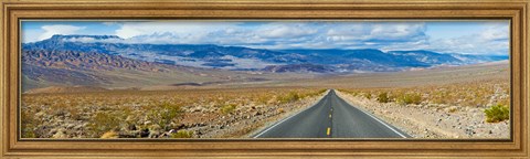 Framed Road passing through a desert, Death Valley, Death Valley National Park, California, USA Print
