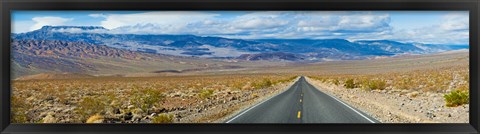 Framed Road passing through a desert, Death Valley, Death Valley National Park, California, USA Print