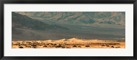 Framed Sand dunes in a desert, Death Valley, Death Valley National Park, California, USA Print