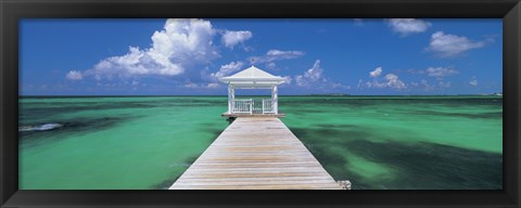 Framed Pier in the sea, Bahamas Print