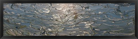 Framed High angle view of water filled rice paddy, Yuanyang County, Honghe Prefecture, Yunnan Province, China Print