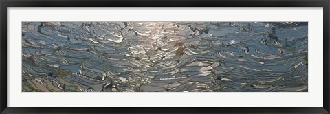 Framed High angle view of water filled rice paddy, Yuanyang County, Honghe Prefecture, Yunnan Province, China Print