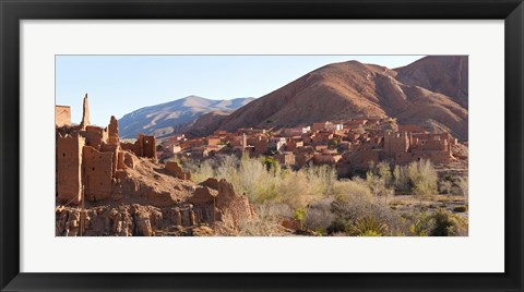 Framed Village in the Dades Valley, Morocco Print