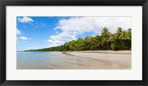 Framed Trees on the beach, Cape Tribulation, Daintree River National Park, Queensland, Australia Print