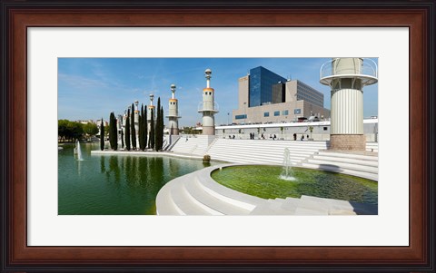 Framed Spain Industrial Park, Barcelona, Catalonia, Spain Print