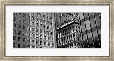 Framed Low angle view of office buildings, San Francisco, California Print