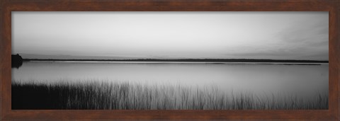 Framed Lake Michigan Door County WI (black and white) Print