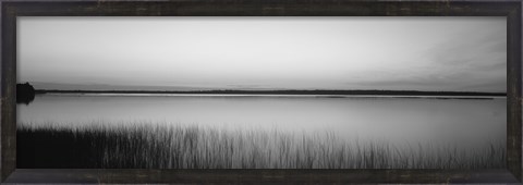 Framed Lake Michigan Door County WI (black and white) Print