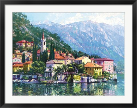 Framed Reflections of Lake Como Print