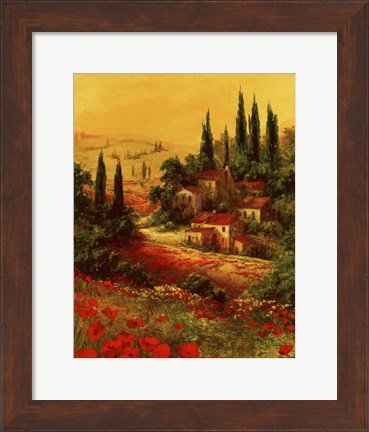 Framed Toscano Valley I Print