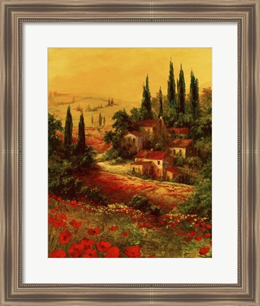 Framed Toscano Valley I Print