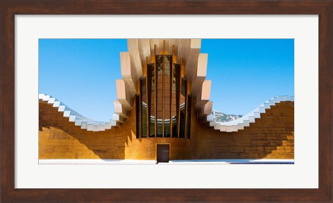 Framed Bodegas Ysios winery building, La Rioja, Spain Print