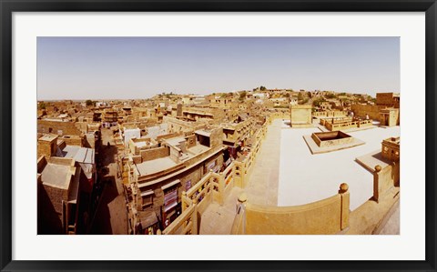 Framed Rooftop view of buildings in a city, India Print