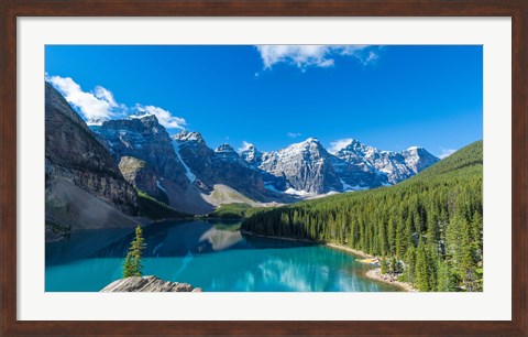 Framed Moraine Lake at Banff National Park in the Canadian Rockies near Lake Louise, Alberta, Canada Print