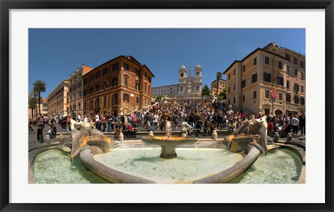 Framed Fontana Della Barcaccia at Piazza Di Spagna, Rome, Lazio, Italy Print