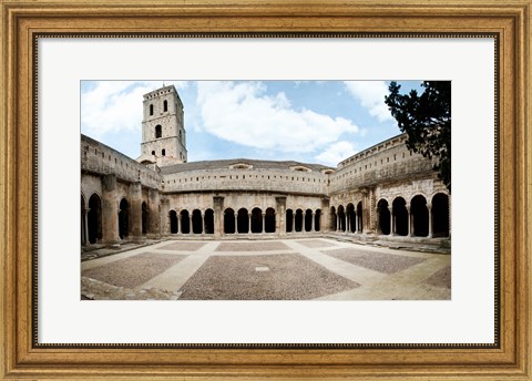 Framed Cloister of St. Trophime, Church Of St. Trophime, Arles, Bouches-Du-Rhone, Provence-Alpes-Cote d&#39;Azur, France Print