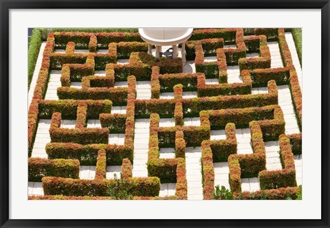 Framed High angle view of maze at Ritz-Carlton Residences, Singapore Print