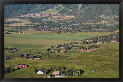 Framed Aerial view of a town, Park City, Utah, USA Print