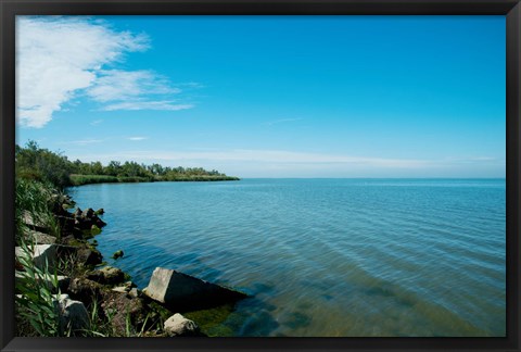 Framed View of a lake, Etang de Vaccares, Camargue, Bouches-Du-Rhone, Provence-Alpes-Cote d&#39;Azur, France Print