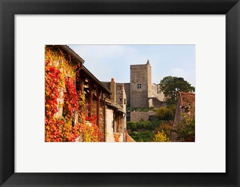 Framed Castle on a hill, Brancion, Maconnais, Saone-et-Loire, Burgundy, France Print