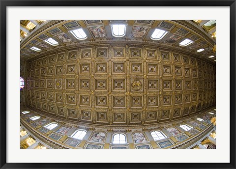 Framed Ceiling details of a church, St. Peter&#39;s Basilica, St. Peter, Chains, Rome, Lazio, Italy Print