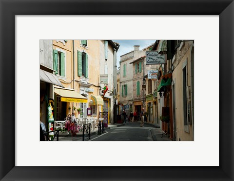 Framed Buildings along a street, Rue Porte de Laure, Arles, Bouches-Du-Rhone, Provence-Alpes-Cote d&#39;Azur, France Print