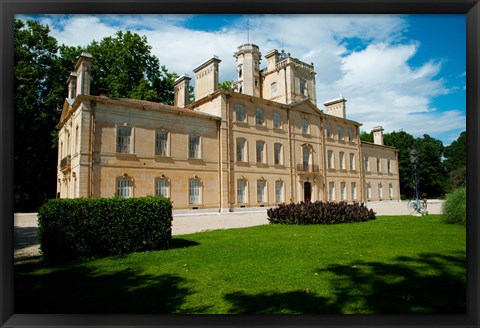 Framed Facade of a building, Chateau d&#39;Avignon, Saintes Maries de La Mer, Bouches-du-Rhone, Provence-Alpes-Cote d&#39;Azur, France Print