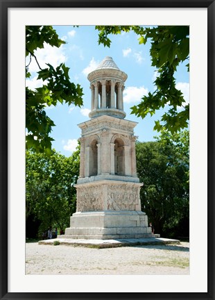 Framed Roman mausoleum at Glanum, St.-Remy-De-Provence, Bouches-Du-Rhone, Provence-Alpes-Cote d&#39;Azur, France Print