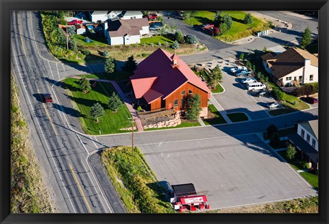 Framed High angle view of buildings in a town, Park City, Utah, USA Print