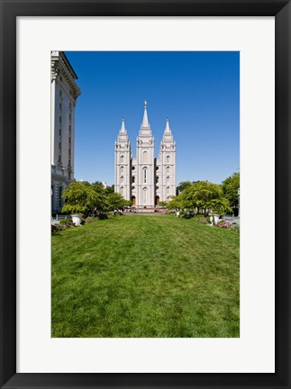 Framed Mormon Temple, Temple Square, Salt Lake City, Utah Print