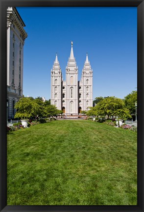 Framed Mormon Temple, Temple Square, Salt Lake City, Utah Print