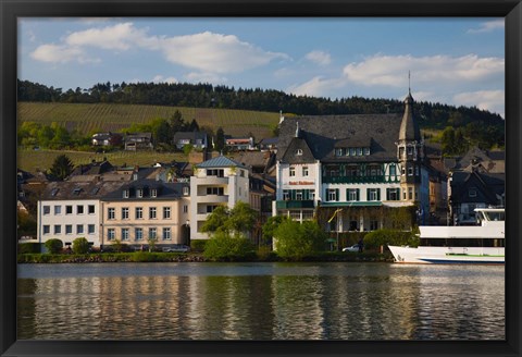 Framed Houses at the waterfront, Traben-Trarbach, Bernkastel-Wittlich, Rhineland-Palatinate, Germany Print