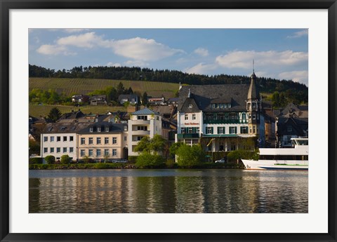 Framed Houses at the waterfront, Traben-Trarbach, Bernkastel-Wittlich, Rhineland-Palatinate, Germany Print