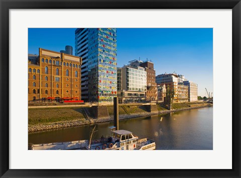 Framed Buildings at the waterfront, Medienhafen, Dusseldorf, North Rhine Westphalia, Germany Print