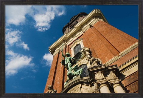 Framed Tower of the St. Michaelis Church, Hamburg, Germany Print