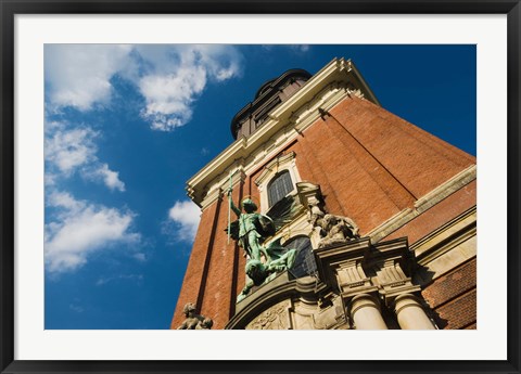 Framed Tower of the St. Michaelis Church, Hamburg, Germany Print