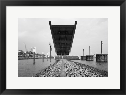 Framed Office building at the waterfront, Dockland Office Building, Elbmeile, Hamburg, Germany Print