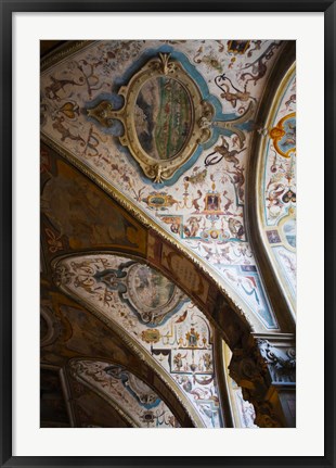 Framed Vaulted ceiling of the Antiquarium, Residenz, Munich, Bavaria, Germany Print