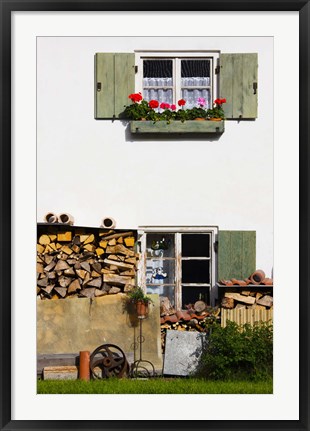 Framed Farmhouse, Lenggries, Bavaria, Germany Print