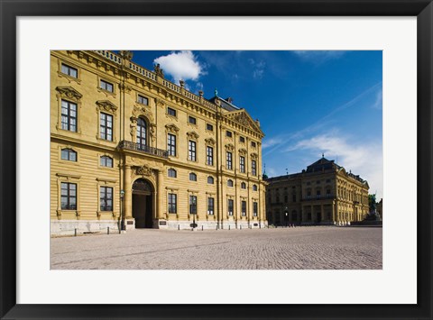 Framed Facade of a palace, Wurzburg Residence, Wurzburg, Lower Franconia, Bavaria, Germany Print