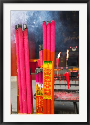 Framed Memorial incenses, Mingshan, Fengdu Ghost City, Fengdu, Yangtze River, Chongqing Province, China Print