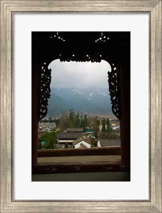 Framed Old town viewed from North Gate, Dali, Yunnan Province, China Print