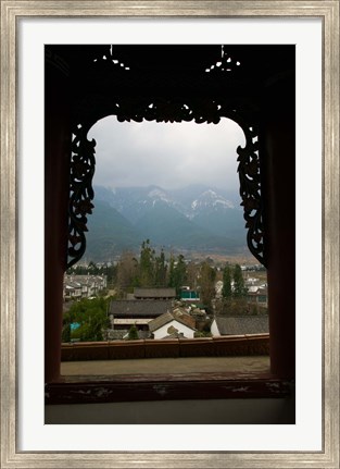 Framed Old town viewed from North Gate, Dali, Yunnan Province, China Print